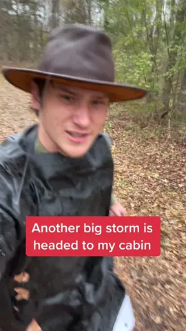 A bad storm hits the cabin #OscarsAtHome #fyp #Outdoors #cabin #tinyhouse #bushcraft #Home #survival #rdr2 #storm