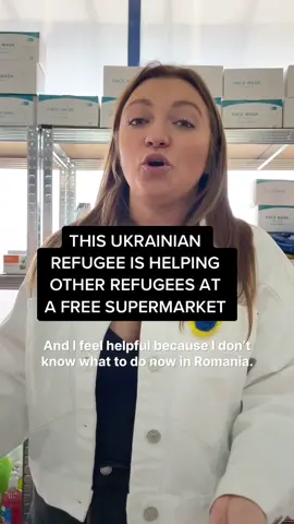 Lisa, a 22-year-old Ukrainian, is volunteering to help other refugees at a free supermarket in Bucharest. #Ukrainewar #Romania #refugee