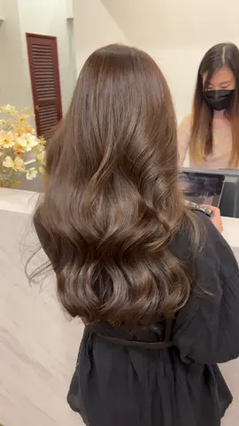 Milk tea brown without bleach #haircolor #singapore #bleachlesscolor #nonbleach #color #ashbrownhair #milkteacolorhair