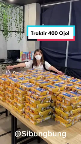Traktir 400 Ojol penyetan cok di ultah @bizhare.id  #serunyaramadan #kulinerseruramadan #sibungbung