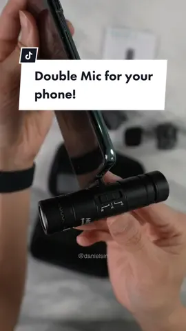 Movo came out with a duel shotgun mic for your phone! Use this to vlog or record your TikToks with clean sound both in front and behind the phone 👍