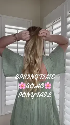 A boho hairstyle that would be so cute for brunch or the farmer’s market!💐 #hairstyletrends #bohoaethestic #springstyleinspo