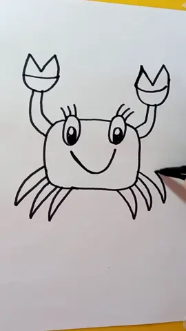 Como desenhar um caranguejo #viral #drawing #fyp #art #challenge #tutorial