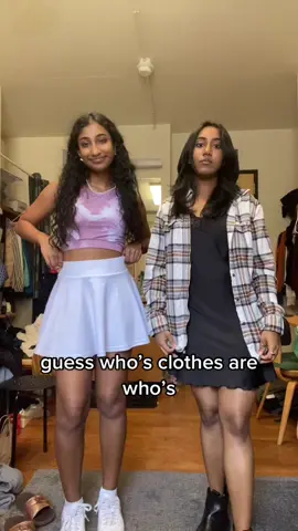 guess who’s style is who’s #styleswap #utaustin #roommates