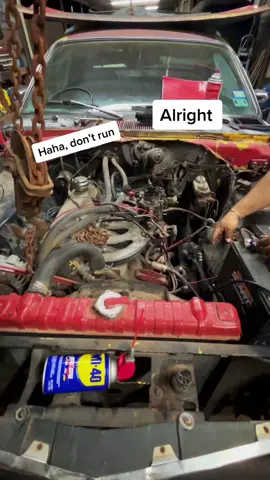 We got the engine running baby #plymouth #plymouthduster #plymouthduster74 #moparornocar #moparcommunity #projectcar #mopar