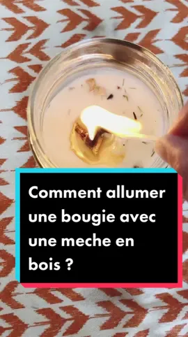 Comment on allume une bougie avec une mèche en bois #bougie #mechedebougie #mecheenbois #crepitement