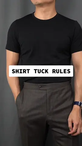 Here are a few tried and true shirt tuck rules that all stylish men should know about. After all, you want to know the rules so that you can break them, right? #styletok #TikTokFashion #styletipsformen #styling #stylingtips