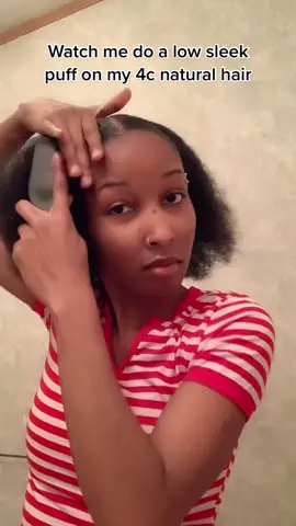 And don’t y’all come for my hair I just took out braids before doing this style 🙂 #fyp #hair #naturalhairstyles #sleekponytail #blackhair #ifeelbeautiful