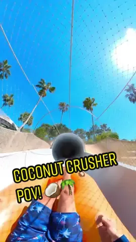 First person #POV of Disney’s Coconut Crusher water coaster! 🥥🌴 Would you slide down? @Disney Parks #typhoonlagoon #waterpark #waterslide