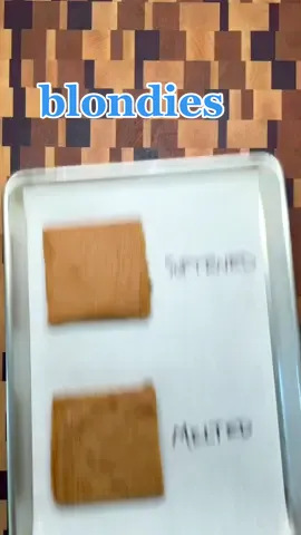 gooey puddles #baking #blondies #dessert #LearnOnTikTok