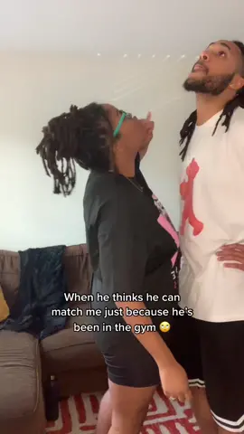 Don’t let my size fool you Bruh bruh 💪🏽 #fyp #husbandandwife #trending #humor #viraltiktok #couplesoftik