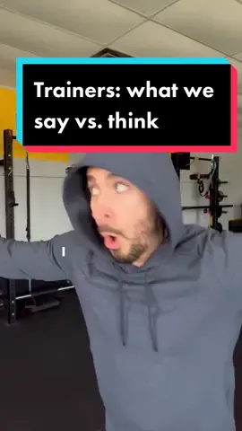 What trainers say vs what we think. #trainersbelike #trainertips #yoga #pilates #strengthtraining #bikinibody #grit #fitatgrit #gritfitnessandperformance #cherryhillfitness #southjerseyfitness