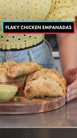 FLAKY CHICKEN EMPANADAS BETTER THAN RESTAURANT AND SOOOO EASY TO MAKE 😅 give them a try one will not be enough 🤤  #empanadas #EasyWithAdobeExpress #fyp #parati #cooking #revipes #chicken #chickenempanadas #cheesychicken #easy #flaky #mexicanfood #recetas #comida