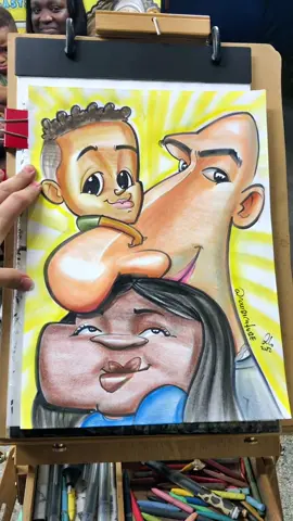 That delay to react 😂 #cowriture #caricatura #fypシ #caricature #fyp #art #reveal #reaction #miamidadecountyfair