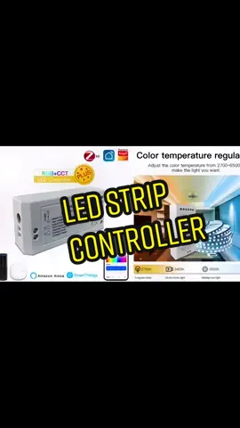 Make your light smart with a smart driver#ledstriplights #ledlights #striplight #rgb #rgblights #smarthome #Tech #technology #homeimprovement #smartlights #moes #fyp