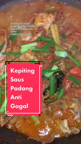 Kepiting Saus Padang! Anti gagal pokoknya.. #fyp #sauspadang #foryoupage