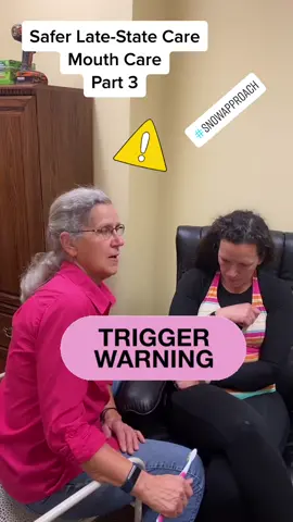 Teepa shows better care techniques for late state dementia care for oral health. #CNA #dementiaawareness #snowapproach #caregiver #OT #PT #RN #LPN #alzheimer #dementia #teepasnow