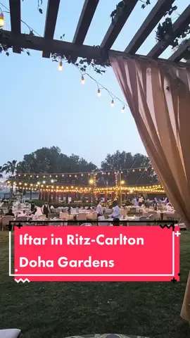 #ritzcarltondohaIftar buffet (6 PM - 8:30 PM)QAR 220 per person and QAR 110 (6-12 years old)Suhoor buffet (9:30 PM - 12 AM) QAR 250 per person and QAR 125 (6-12 years old)Price includes still water and ramadan drinks. Soft drinks are at an extra charge.Shisha is Qar 120   #qatar #qatartiktok #ramadaninqatar #shisha #Ramadan