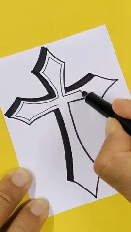 Tutorial Como Dibujar una CRUZ en 3D ✝️.   @easyart.hd                             #aprende #semanasanta #cruz3d #cruz #dibujos #dibujodeldia #draw #draw3d #gotico #comodibujar #aprendeadibujar #trucosdeDibujo #dibujofacil #dibujodeldia #pasoapasodibujo #pasoapaso #Jesús #jesus #jesuschrist #easyart #religio