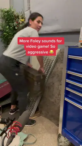 Aggressive Sounds for video games #reelfoleysound #asmr #fyp #lovemyjob #sound #sanaakelley #foleyartist #creative #learnfoley #aggressive #videogames #bts #pss #wbppcs