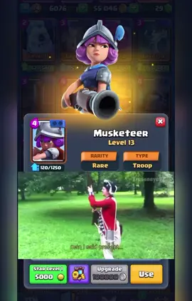 Don’t mess with the Musketeer 😫 #cr #clash #clashroyale #videogames #meme