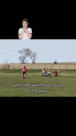 throw up the L for the wall #soccergrlprobs #soccergirls #freekick