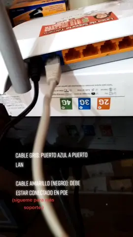 REALIZAR ESTE PROCESO PARA COMPROBAR CONEXIÓN EN SERVICIO DE RADIO.          (EL CABLE AMARILLO, SIEMPRE ES NEGRO)   #SOPORTE #ROUTER #RADIO #ANTENA