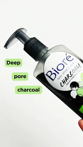 Get up close and personal with our Bioré Deep Pore Charcoal Cleanser #charcoalcleanser #biore