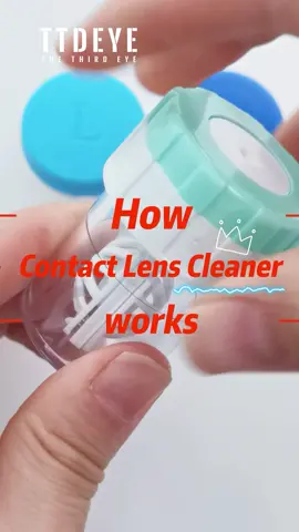 #HOW contact lens cleaner works ✨✨cleaning lenses is so easy😻😻 #ttdeye #ttdeyecontacts #contactlenses #lenses #toturial