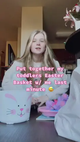 Put together my toddlers Easter Basket w/ me last minute 😅🤦🏼‍♀️ #MomsofTikTok #youngmom #momsunder25 #easterbasket #happyeaster #CatOnALeash
