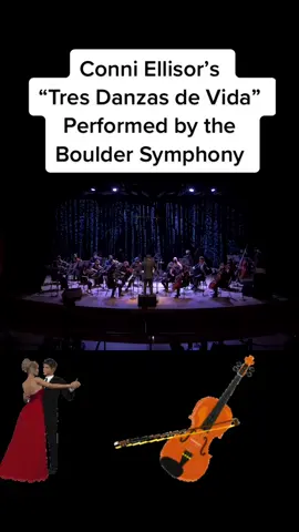“Tres Danzas de Vida” is a fun piece to perform and conduct by the incredible composer and violinist Conni Ellisor #violin #percussion #orchestra #symphony #danzas #dance #danceoflife #music #performance #conductor #boulder #bouldersymphony