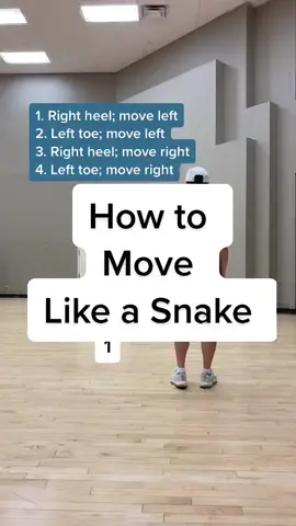 How to move like a snake with 4 easy steps! You start with your right heel moving to the left followed by your left toes moving to the left. Afterwhich you move to the right with your right heel first, followed by your left toe. This can only be done while balancing on your heels and toes and not flat footed as it won’t look fluid #dance #footwork #shuffle #tutorial #dancechallenge
