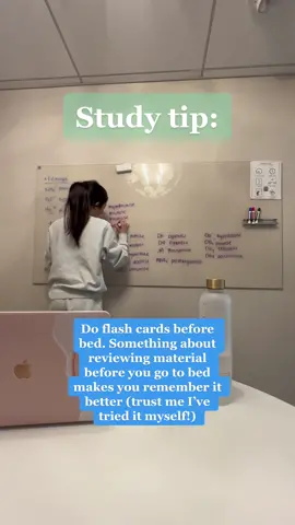 I try to review flash cards that I have trouble with it and then the next morning I retain them better!! #utaustin #predentalstudent #predental #utaustintexas #study #studytok #studytips #studywithme #austintexas