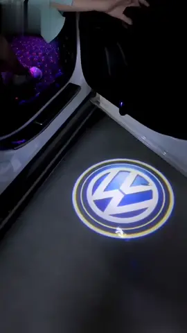 Nice car door logo light #cardoorlight #carlogolights #VW #cardecor #carlights #autodecoration #foryou