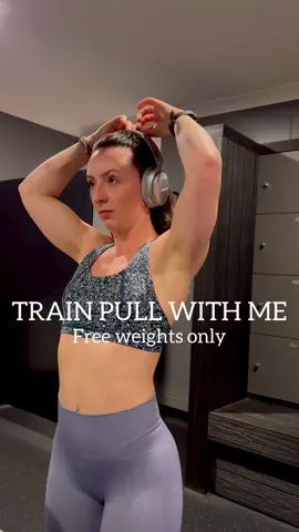 TRAIN PULL WITH ME🤗 Free weights only! For more progressive, personalised workouts, head to the link in my bio & fill out the enquiry form📲H x#workoutroutine #workout #fitnesstips #pullworkout #gymsharkwomen #gymshark #gym