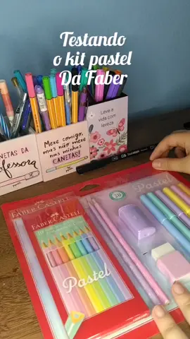 ✨ Testando o kit tom pastel ✨esse kit é da @faber_castell_br neste kit vem:10 lápis de cor no tom pastel 6 canetinhas (ponta vai e vem)tom pastel2 lápis de escrever 1 apontador 1 borracha#papelaria #unboxing #lapisdecor #fabercastell #tompastel #fyy #foryou
