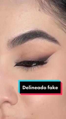 Delineado fake lindo e super fácil de fazer 🖤✨ gostam de maquiagem assim? #makeup #maquiagem #Eyeliner #delineado #makeuptutorial #aprendanotiktok