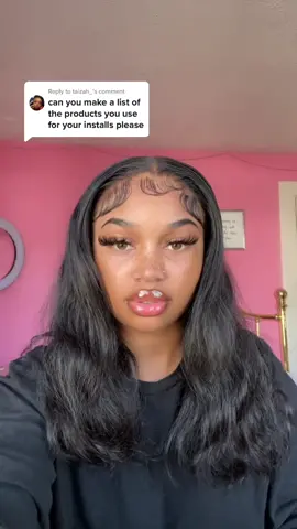 Reply to @taizah_ products i use for my wig install 🌸 #wig #wigproducts #wiginstall #wiginfluencer #premierlacewigs #ebinlacespray #boldhold #viral #blackhairstyle #foryourpage #foryou