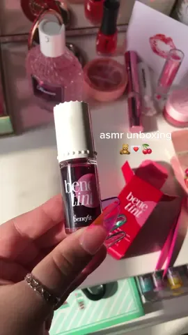 @Benefit Cosmetics 💌 #benetint #liptint #makeup #beauty #asmr #unboxing #blush #onlyinmycalvins #fyp #nails #asmrsounds
