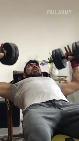 I don’t bench press, the bench presses me. 🏋️💥#FailArmy..#workout #workoutfail #fail #funny