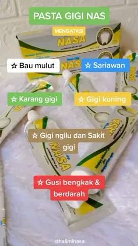 Pasta gigi nasa #pgnnasa #pemutihgigi #pemutihgigiviral #pemutihgigimurah #pastagigiherbal #pastagiginasa #pastagiginasaherbal #pgnnasa #baumulut #sakitgigi #CaptureRamadanSpark #fyp