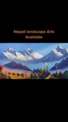 Nepali Landscape Paintings #nepal #nepalipainting #nepalivillage #nepalimountain #mteverest