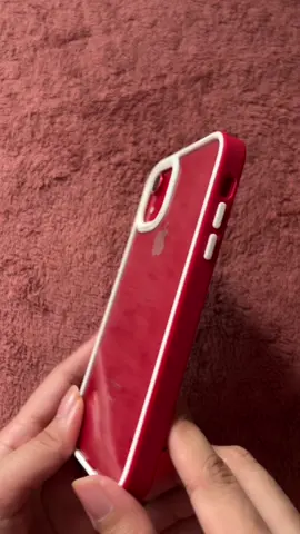 clear case with red edges on a red phone ❤️ #case #phonecase #SmallBusiness #phonecasebusiness #viral #fyp