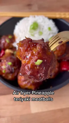 Pineapple teriyaki chicken meatballs. Full recipe on IG reels glutenfreeandgolden #pineappleteriyaki #teriyaki #teriyakichicken #asianfood #stiryfry #stirfrychallenge #stirfrychicken #glutenfree #glutenfreerecipes #glutenfreetiktok #glutenanddairyfree #celiac #celiacdisease #celiacdiseasestruggles #showyourglow #foryou #foryoupage #fyp #viral #viralvideo #viraltiktok #onlyinmycalvins #floridalife #nutritiontips #airfryer #airfryerrecipes #airfryertiktok #airfryerqueen