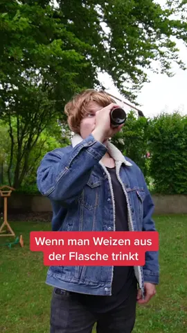 Wenn man im Dorf, Weizen aus der Flasche trinkt 😂 #weizen #dorf #dorfbulle #biershaming