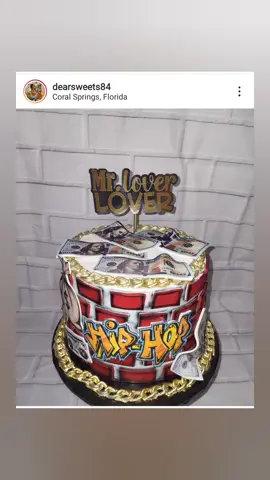 dope hip hop theme cake by @dominiquescott97 & Me on the topper 📻 #hiphop #hiphopcake #caketopper #browardbaker #cake #birthday #hbd #fyp #foryoupage #SmallBusiness #broward
