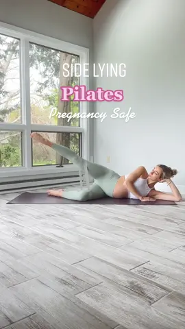 Sidelying Pilates (pregnancy friendly) #pilates #pilateslovers #pilatesinstructor #pilatesworkout #pilatestiktok #pregnancyworkouts #pregnancypilates #fitpregnancy #pregnancytiktok #momtobe #athomeworkouts #prenatalworkout #prenatalfitness #prenatalpilates