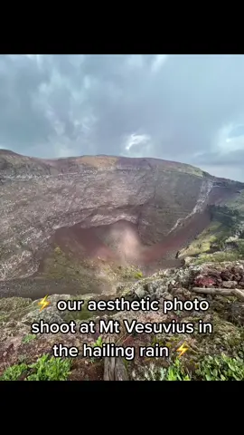 #greenscreen #greenscreenvideo literally on us #hail #mtvesuvius #pompei #volcano #Hiking #poncho #travel