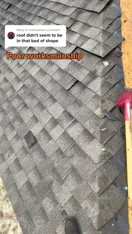 Reply to @nodnarbius crappy installation will decrease the life of a roof exponentially