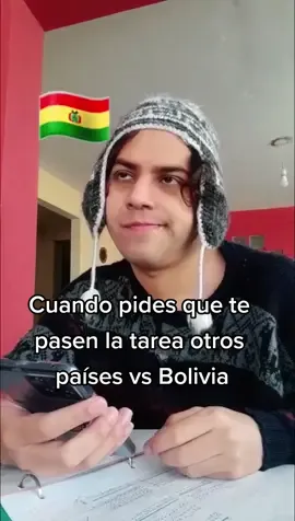 Cuando pides que te pasen la tarea otros países vs Bolivia #tareas #colegio #paises #humor #comedia #gaboalvarez #parati #foryou #xyzbca #bolivia